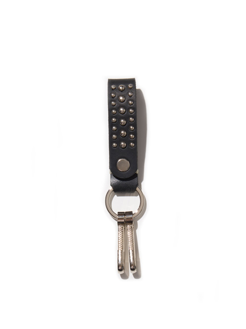 BOOM BOOM SATERLLITES ピック付きレザーキーホルダー RADIALL 「RHODES - LEATHER KEY HOLDER / STUDS」 スタッズ レザー
