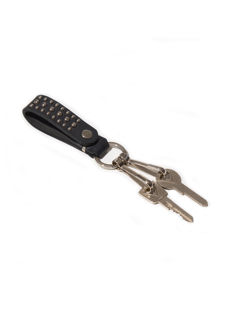 BOOM BOOM SATERLLITES ピック付きレザーキーホルダー RADIALL 「RHODES - LEATHER KEY HOLDER / STUDS」 スタッズ レザー