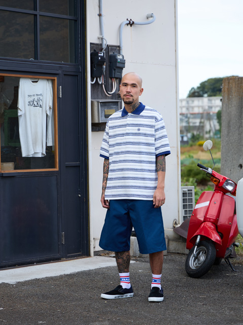 RADIALL 「SQUIRE - POLO SHIRT S/S」 パイルボーダー ポロシャツ