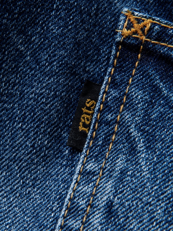 RATS 「INDIGO CRASH DENIM PANTS」 クラッシュ&リペア加工 デニムパンツ