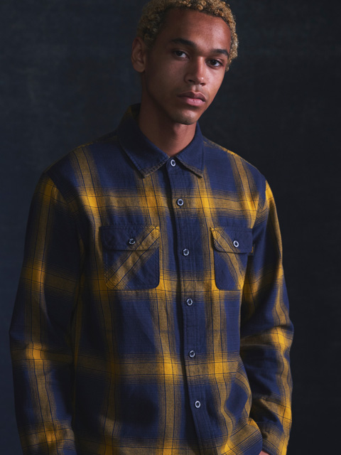 RATS 「COTTON LINEN CHECK SHIRT」 レギュラーカラー