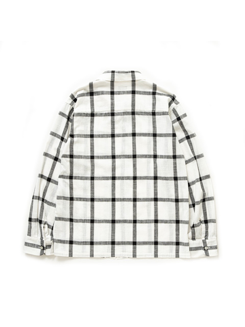 RATS オープンカラーボックスシャツ ウール RATS 「WIND PEN CHECK SHIRT」 オープンカラー フランネル