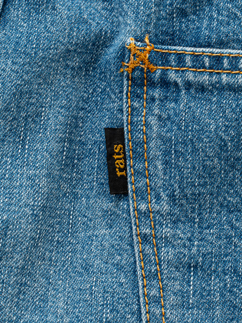 RATS 「USED LIGHT DENIM PANTS」 ユーズド加工 5ポケットデニムパンツ