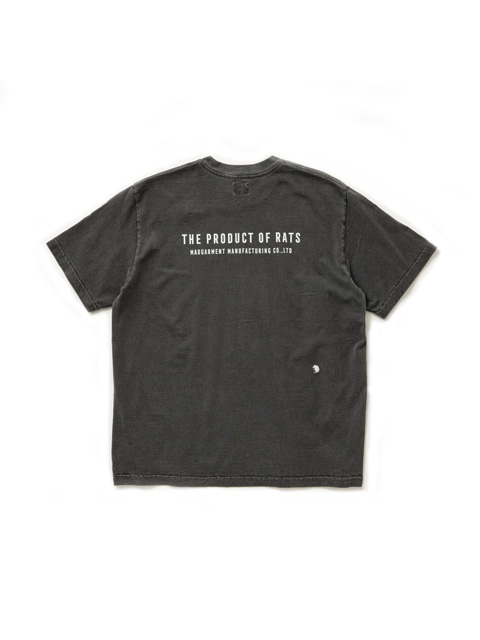 RATS 「MONROE TEE」 ピグメントダイ プリントティーシャツ