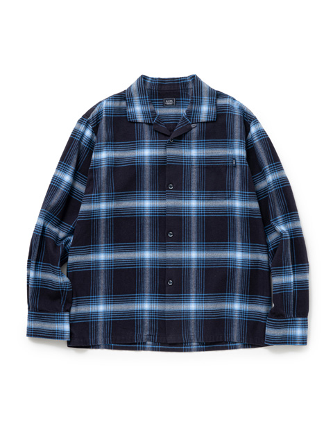 【RATS】開襟シャツ　オープンカラー RATS 「COTTON RAYON CHECK SHIRT」 オープンカラー レーヨン