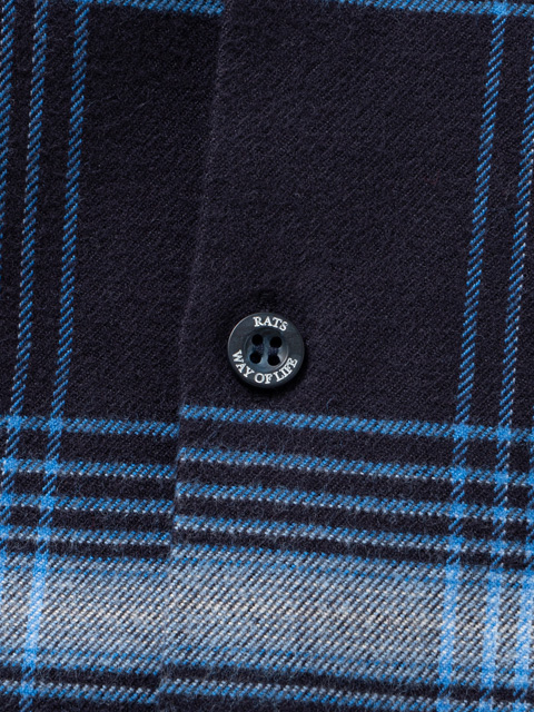 RATS 「COTTON RAYON CHECK SHIRT」 オープンカラー オンブレー