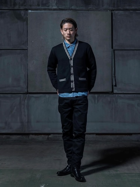 【美品】RATS/ラッツ CARDIGAN PATCH XL ブラック YMC Rat Pack Cardigan, Black – Glasswing