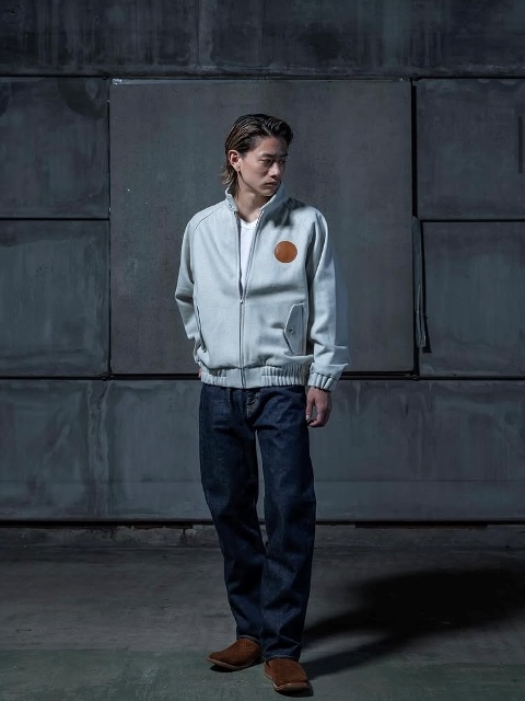 RATS メルトン ウールジャケット スイングトップ 袖レザー ジップアップ RATS メルトン ウールジャケット スイングトップ 袖レザー ジップ