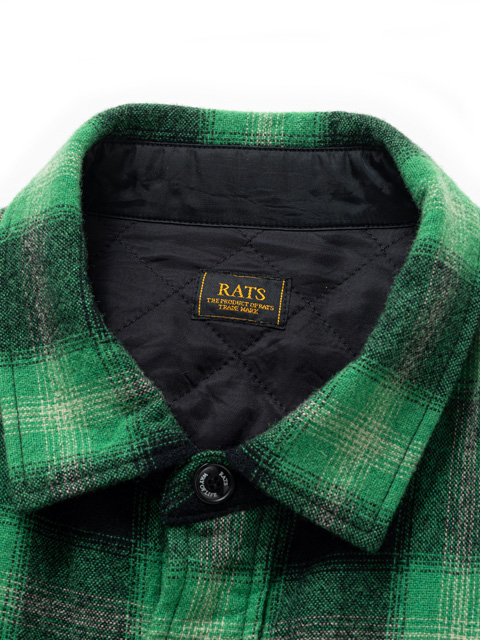 RATS 「WOOL CHECK SHIRT JKT」 ウール オンブレーチェックシャツ