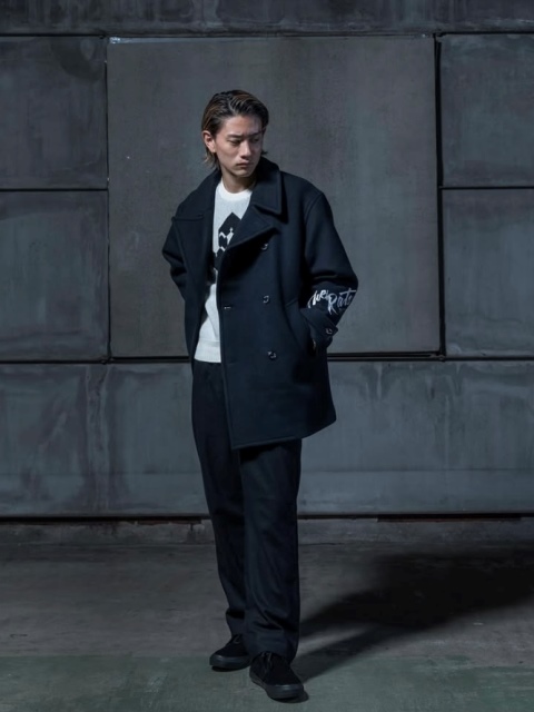 RATS 「P-COAT EMBROIDERY」 ウールメルトン ピーコート