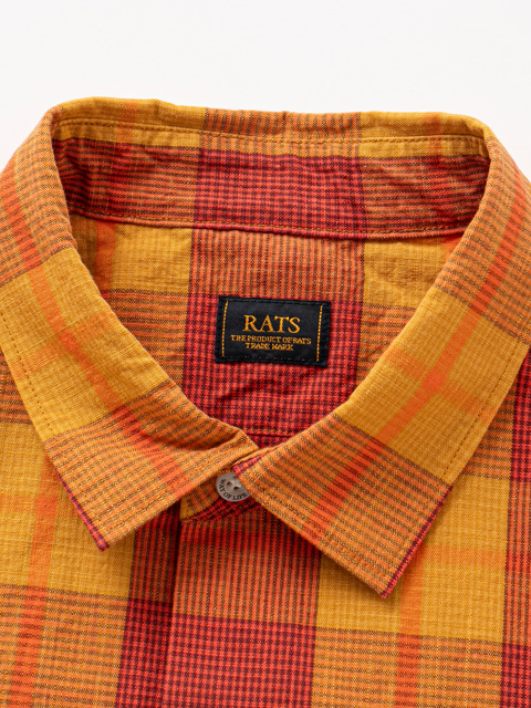RATS 「COTTON CHECK SHIRT」 レギュラーカラーチェックシャツ