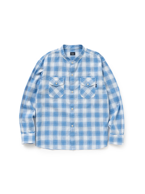 RATS 「STAND COLLAR BOARD CHECK SHIRT」 スタンドカラー オンブレー