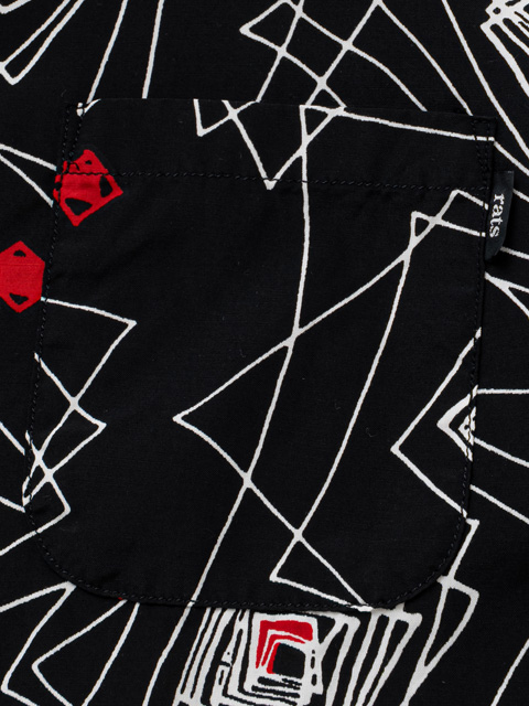 RATS 「GEOMETRIC L/S SHIRT」 オープンカラーシャツ