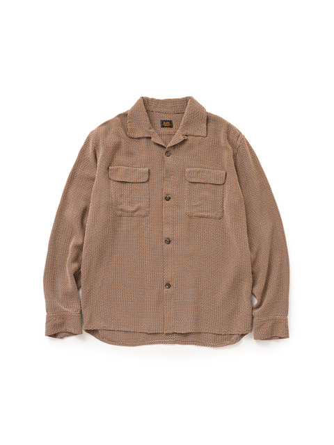 RATS 「SASHIKO DOBBY SHIRT」 レーヨン オープンカラーシャツ