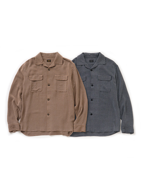RATS 「SASHIKO DOBBY SHIRT」 レーヨン オープンカラーシャツ