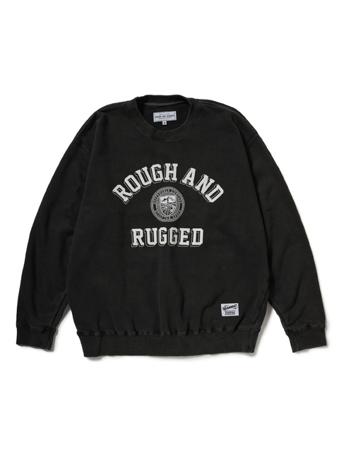 ROUGH AND RUGGED 「DESIGN CREW02」 ピグメントダイ クルーネック