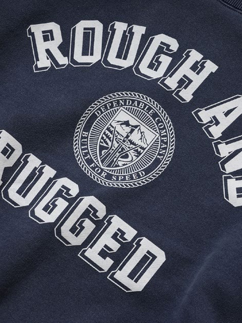 ROUGH AND RUGGED 「DESIGN CREW02」 ピグメントダイ クルーネック