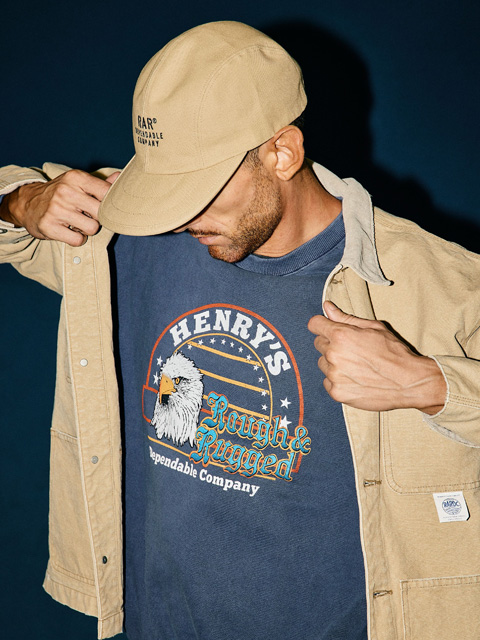 【最終価格】RRL ウォバッシュワークキャップ　新品Mサイズ ROUGH AND RUGGED 「WIP CAP」 バイオ加工 アジャスターワークキャップ
