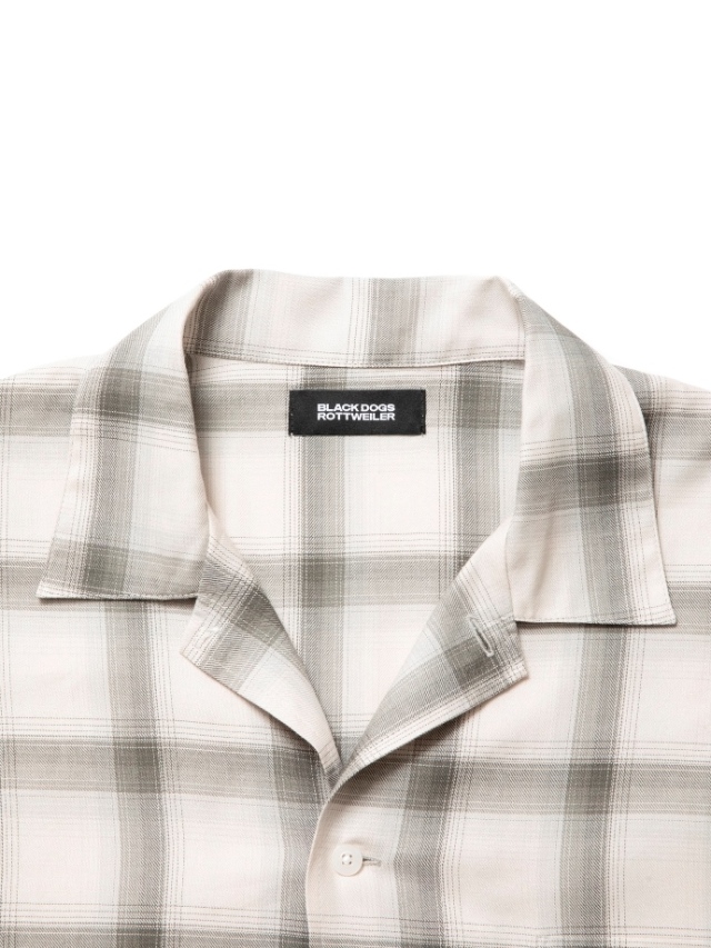 ROTTWEILER 「R9 OMBRE SHIRT」 オープンカラー チェックシャツ