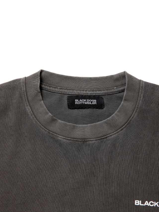 hisaクン ROTTWEILER PIGMENT LOGO LS TEE ROTTWEILER - R9 STRIPE S/S SHIRT (BLACK) / ストライプ