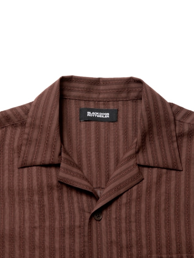 美品 MY WEAKNESS 24AW SHAUN SHIRT ストライプ ストライプローンカレンダードルマンボザムシャツ | human woman