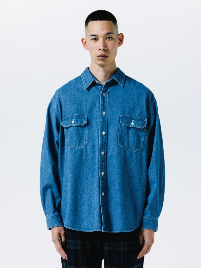 トップス roughlow timeless DENIM shirt ROTTWEILER 「R9 WASHED DENIM SHIRT」 デニムシャツ MASH UP マッシュ