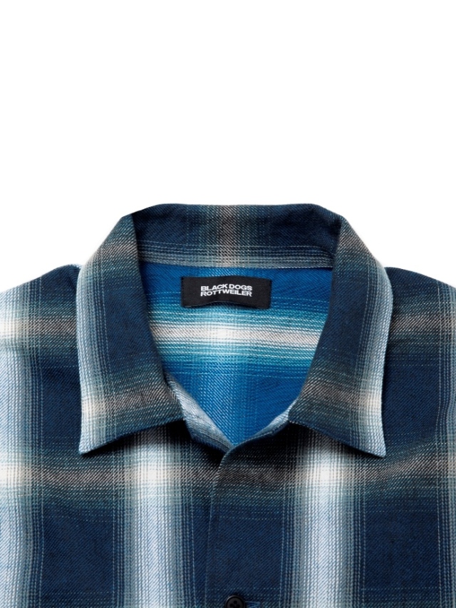 ROTTWEILER 「R9 OMBRE CHECK SHIRT」 オープンカラー チェックシャツ