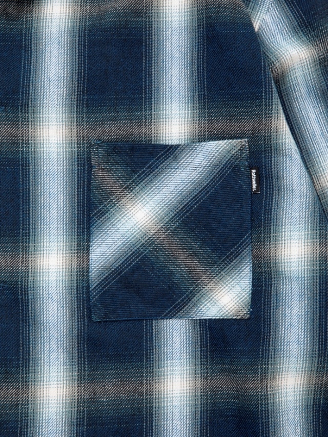 ROTTWEILER 「R9 OMBRE CHECK SHIRT」 オープンカラー チェックシャツ