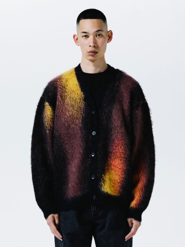 ROTTWEILER 「R9 PAINTED CARDIGAN」 モヘアニットカーディガン