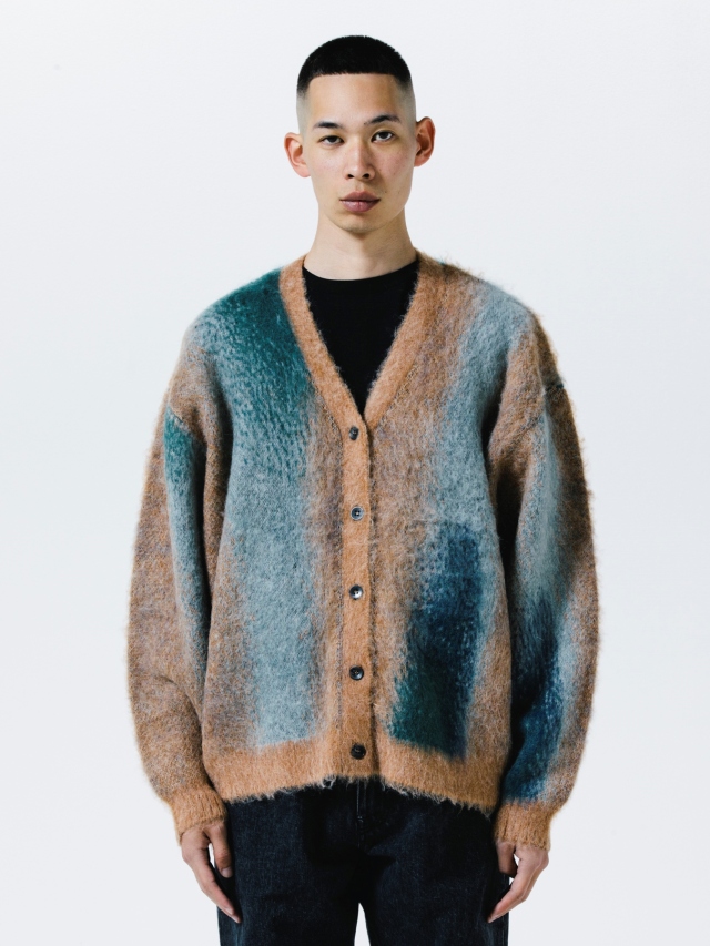 ROTTWEILER 「R9 PAINTED CARDIGAN」 モヘアニットカーディガン