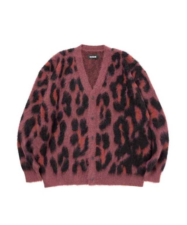 【予約商品10月入荷予定】ROTTWEILER 　　「LEOPARD CARDIGAN」 　モヘア ニットカーディガン