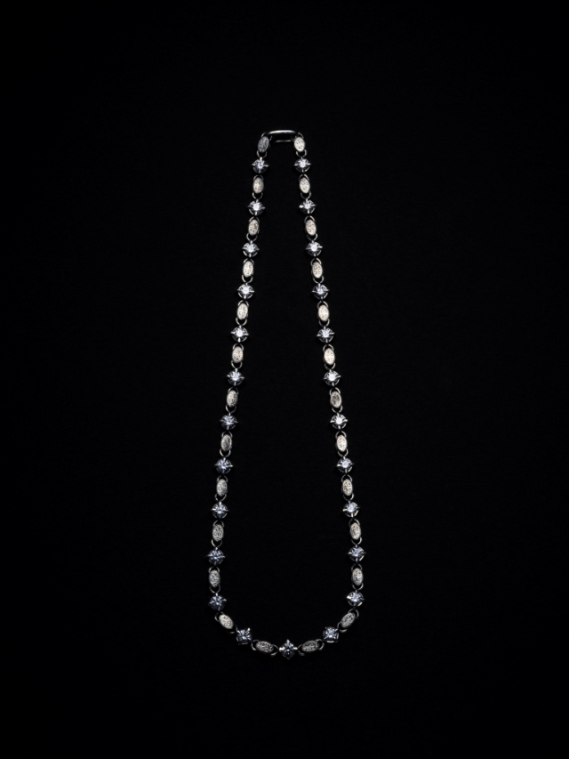 【25SS〜】ANTIDOTE BUYERS CLUB　　「Engraved Cutstone Link Chain」　　SILVER950製 ネックレス