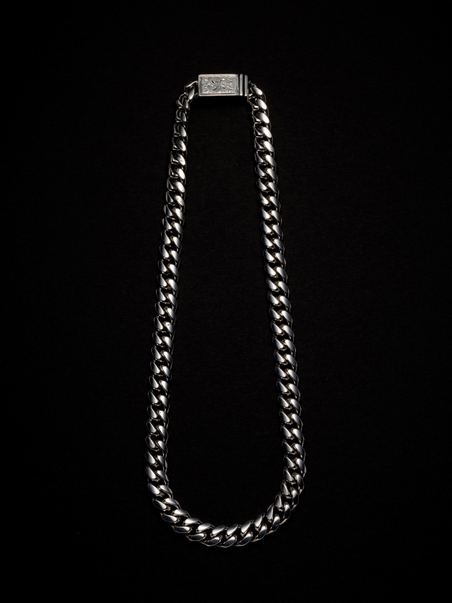 【25SS〜】ANTIDOTE BUYERS CLUB　　「Engraved Box Crasp Chain」　　SILVER950製 ネックレス