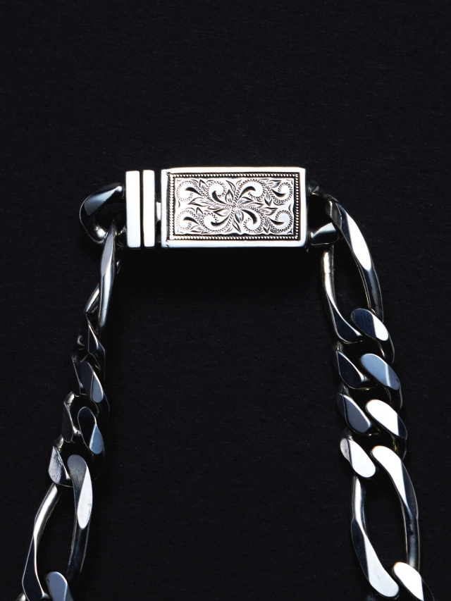 ANTIDOTE BUYERS CLUB 「Engraved Box Crasp Figaro Chain」 SILVER950