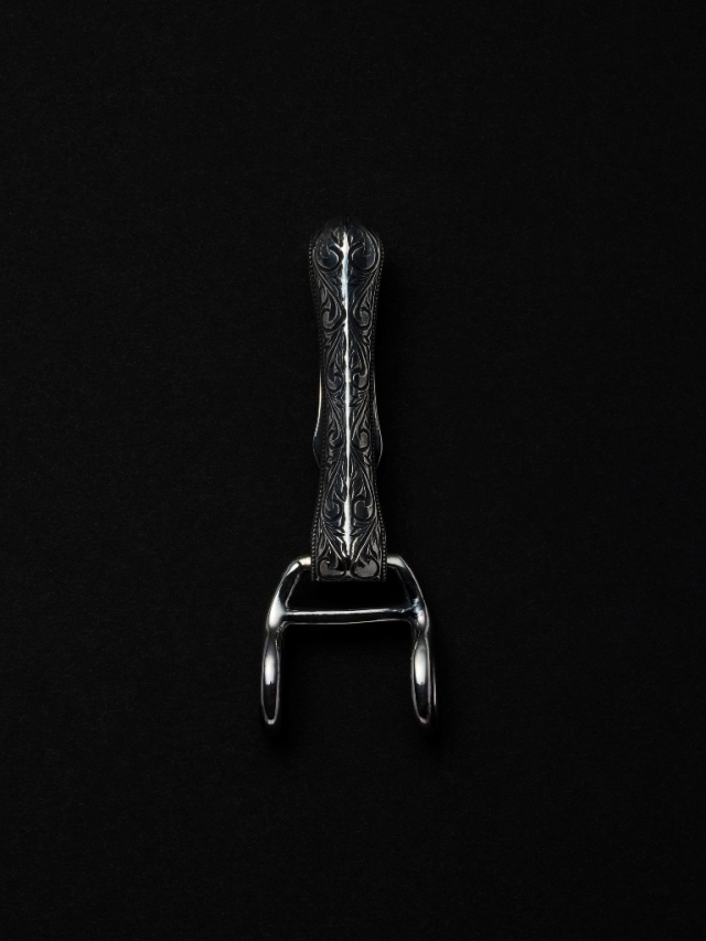 ☆未使用オールド漂う商品◆Shakespeare1409-165 ANTIDOTE BUYERS CLUB 「Engraved W Loop Key Hook」 SILVER950製