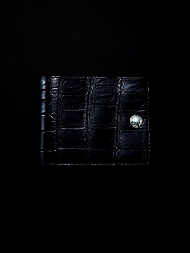 ANTIDOTE BUYERS CLUB　　「Tow Fold Wallet (Black Crocodile) 」　　二つ折りレザーウォレット