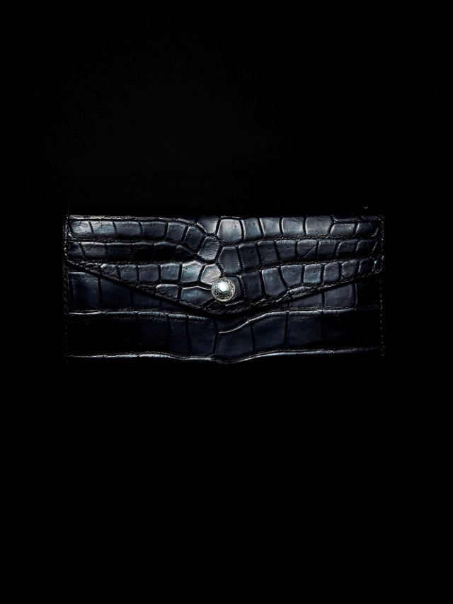 ANTIDOTE BUYERS CLUB　　「Trucker Long Wallet (Black Crocodile) 」　　トラッカーロングウォレット