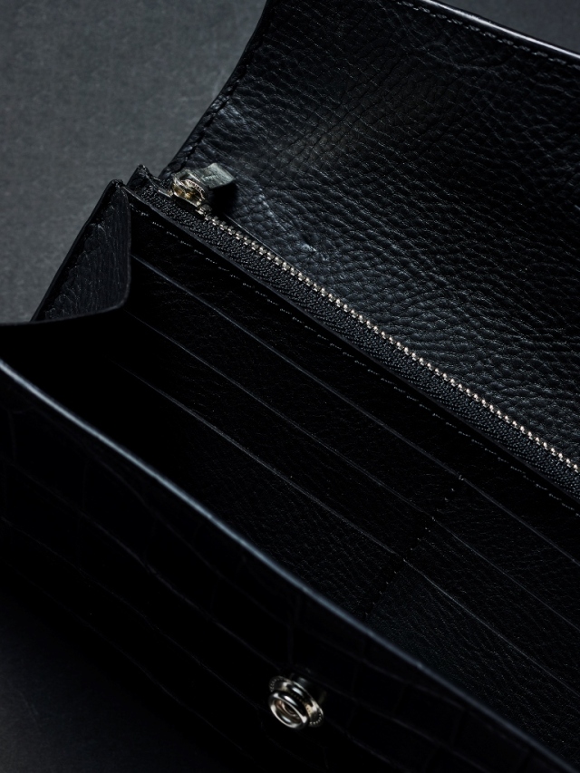 ANTIDOTE BUYERS CLUB 「Trucker Long Wallet (Black Crocodile