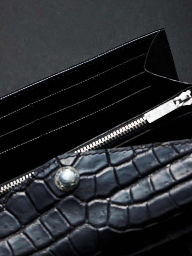 ANTIDOTE BUYERS CLUB 「Trucker Long Wallet (Black Crocodile