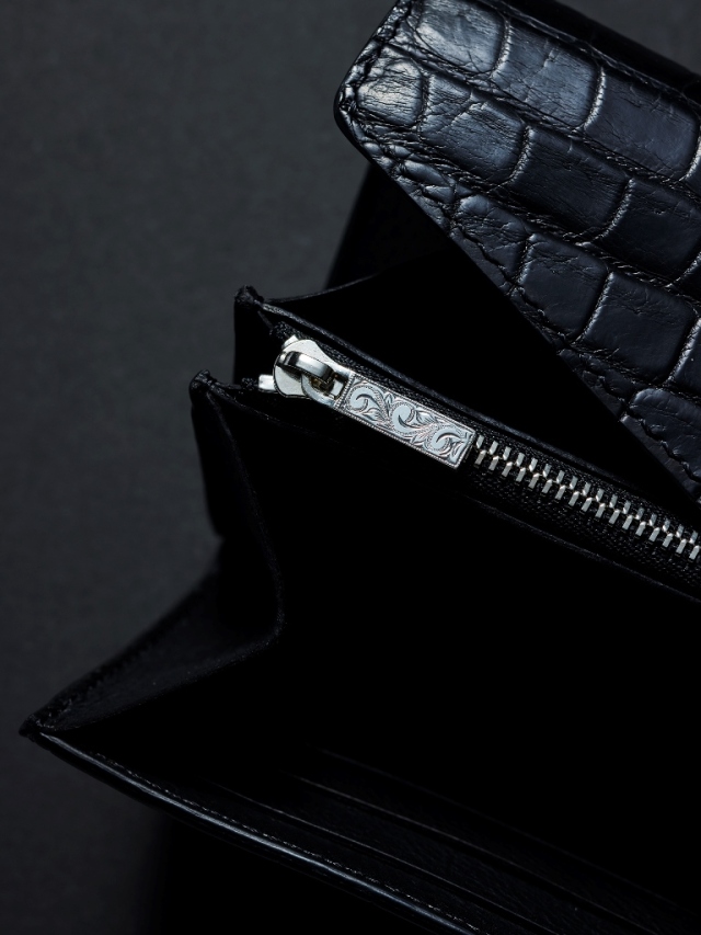 ANTIDOTE BUYERS CLUB 「Trucker Long Wallet (Black Crocodile