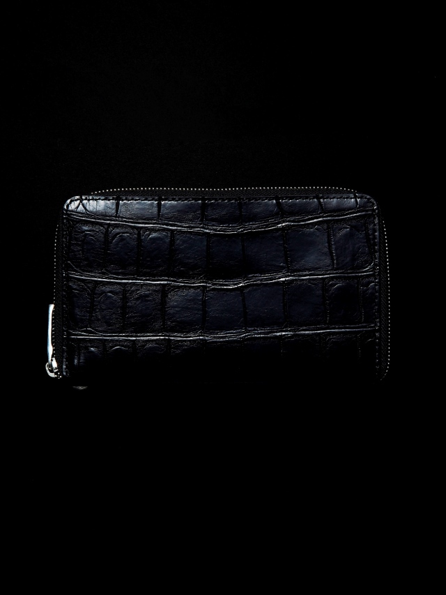 【25SS〜】ANTIDOTE BUYERS CLUB　　「Round Zip Long Wallet (Black Crocodile) 」　　ラウンドジップウォレット