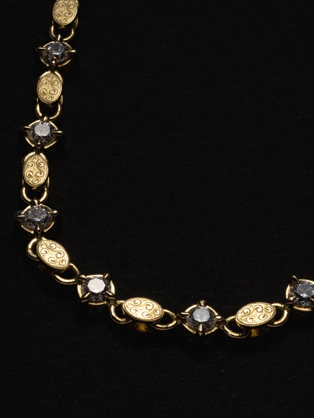 ANTIDOTE BUYERS CLUB 「 Engraved Cutstone Link Bracelet 」 18K 製