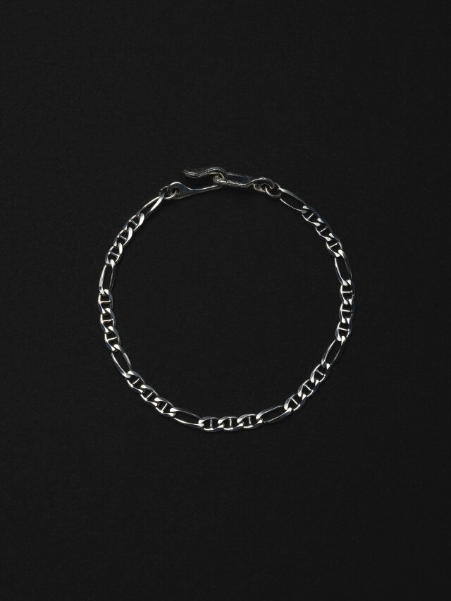 ANTIDOTE BUYERS CLUB　　「Stud Link Figaro Chain Bracelet」　　SILVER950製 ブレスレット