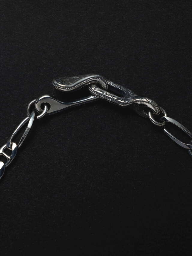 ANTIDOTE BUYERS CLUB 「Stud Link Figaro Chain Bracelet」 SILVER950