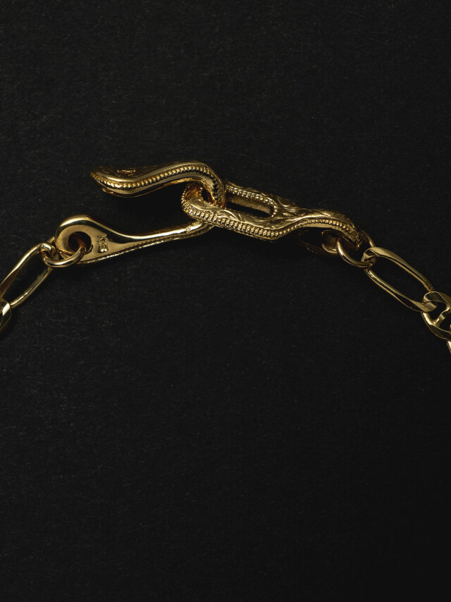 ANTIDOTE BUYERS CLUB 「Stud Link Figaro Narrow Chain Bracelet