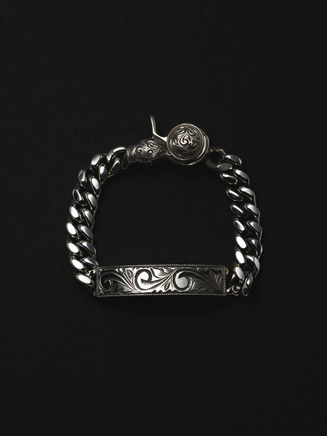 ANTIDOTE BUYERS CLUB 「Engraved ID Miami Chain Bracelet
