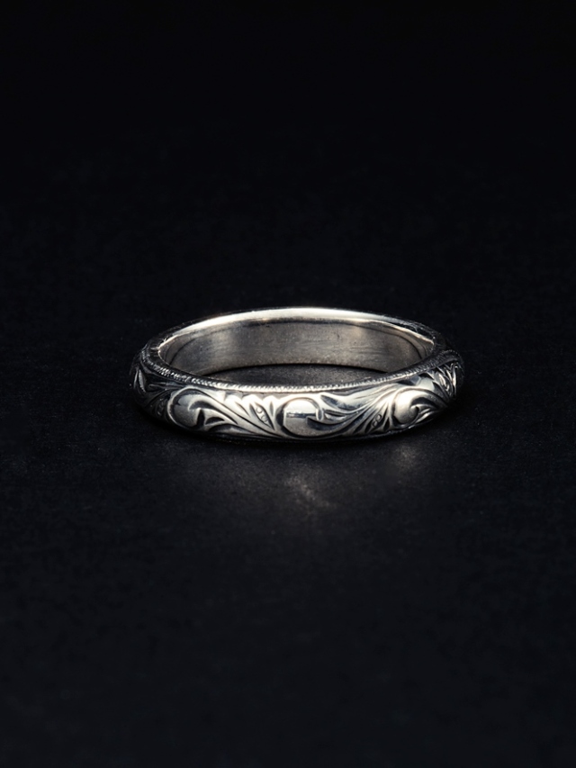 ANTIDOTE BUYERS CLUB　　「Engraved Round Ring」　　SILVER950製 リング