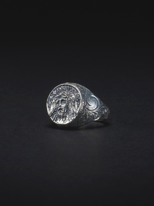 ANTIDOTE BUYERS CLUB　　「Engraved Jesus Ring」　　SILVER950製 リング
