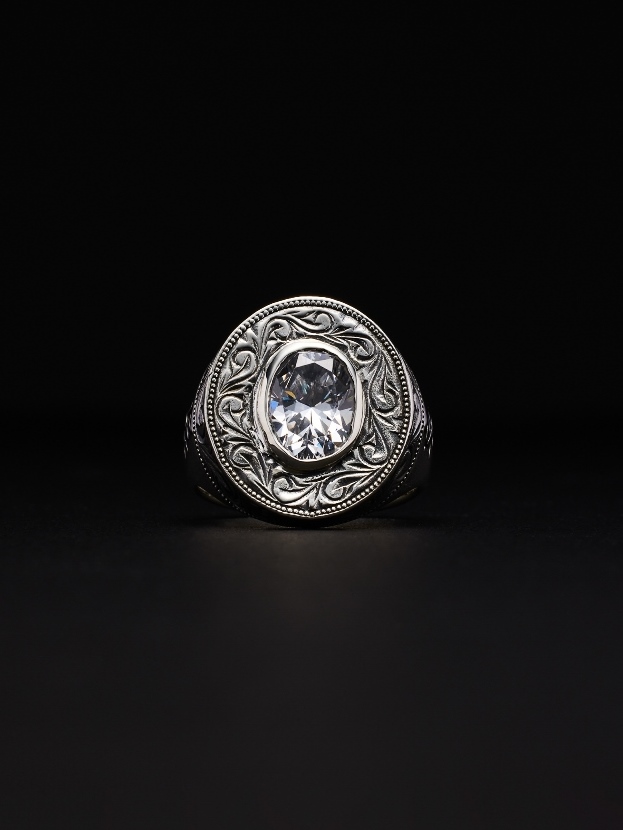 ANTIDOTE BUYERS CLUB 「Engraved Oval Stone Ring」 SILVER950 製 リング