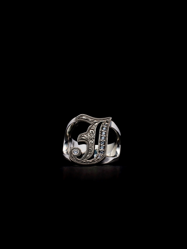 ANTIDOTE BUYERS CLUB ピアス　シルバー950 ジルコニア ANTIDOTE BUYERS CLUB - ENGRAVED CUT STONE EARRING (SILVER